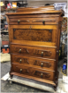 Walnut burl gentlemans desk 1850s